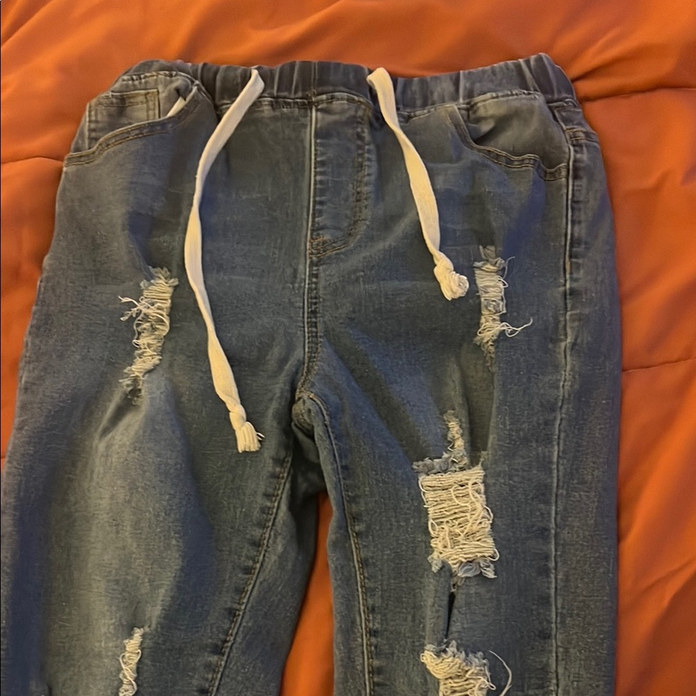 Distressed Blue Kids Jeans